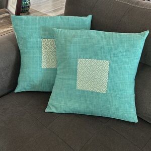 Bundle of 2 hand done pillow covers